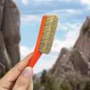 TWO STONES Climbing & Bouldering Brush with Natural Firm Boar's Hair Bristles and Durable Handle, Climbing Chalk Brush Designed for Ultimate Performance on Climbing Wall Indoor or Outdoor (Black&white)