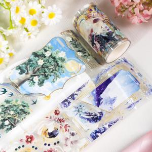 PET Tape for Journal Scrapbooking - Vintage Boheimian Mysitc Journal PET Tape Scrapbook Supplies, Notebook Scrapbook Bottle Crafts Dcor