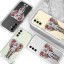 Hungo Compatible for Samsung Galaxy S24 FE Case for Women Girls Clear Design Cute,Girly S24FE Protector Mandala Floral Elephant Animal Flower Ethnic Indian