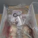 BOBOMOMO Tradition 20.5" Rustic Table Lamp Set of 2 for Living Room Farmhouse Bedside Desk Lamps Bedroom Nightstand Vintage Lamps Linen Washed（Suitable for Decorating Small Areas）