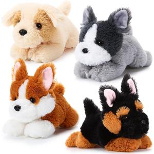4-Pack 8 Inch Dog Plush Animal Plush Dog Soft Plush Dog Pillow Toy Fluffy Puppy Set Dog Theme Party Gift Birthday Room Home Decor(Classic Style)
