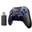 QRD Spark N5 Wireless Controller for PS5 Pro Slim PS4 PS3 PS2 Steam Deck PC Windows Mac iOS Android TV Box, Halleffect Gamepad Joystick with Touchpad, 6 Axis Gyro, Dual Vibration, Mapping, Macro