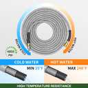 5000PSI Pressure Washer Gun and Hose Kit, 100FT Kink Resistant Steel Braided Power Washer Hose with 3/8" Swivel Quick Connector and M22 14mm Adapters Replacement/30" Extension Washer Wand