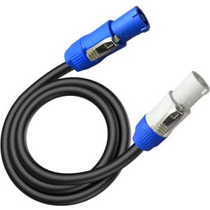 PowerCon Power Cable AC PowerCon Input to Output 12AWG 3 Pin Power Extension Cable for LED Screen Beam Moving Head Light, Stage Light Power,Audio Video Equipment and More-3FT
