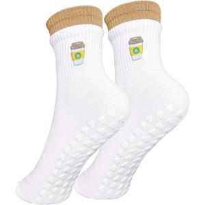 3 x Women Pilates Non Slip yoga socks, ballet sports cherry fitness hospital rehabilitation slipper Socks