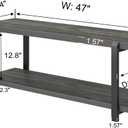 Industrial Entryway Bench with Storage, Rustic Wood and Metal Shoe Rack Bench Seat, 47 Inch Grey, Large