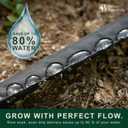 100 FT Flat Soaker Hose (2 x 50 FT) – Drip Irrigation for Garden Beds, Raised Beds & Landscaping – Kink-Resistant, Even Watering, Includes 16 Steel Stakes & Storage Straps