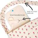 Floral Pet Carrier Sling, Breathable Cotton Dog Purse Carrier, Hand-Free Travel Puppy Purse for Small Dog 10-20 lbs, Cat Sling Chest, Per Mom Dad Gifts(White, Large)