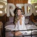 40 Inch Beige BRIDE Balloons Bachelorette for Bridal Shower, Cream White Sand Bride Mylar Foil Banner Letter Sign, Bridal Balloon Banner for Wedding Engagement Bride To Be Party Favors Decorations