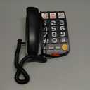 Sangyn Landline Phones for Seniors with Large Button Corded Telephone for Home with Amplified Loud Ringer Volume Adjustable One-Touch Dialing Big Button Telephones for Visually Hearing Impaired,Black