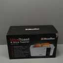 Mueller UltraToast Full Stainless Steel Toaster 4 Slice, Long Extra-Wide Slots for Bagels and Waffles, 6 Browning Levels, LED Display, Cancel/Defrost/Reheat Functions & Removable Tray, Kitchen Gadgets