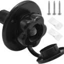 RV City Water Inlet with Check Valve, 1/2 inch BSP and G1/2 Thread RV Water Hose Connector for RV Camper Trailer Marine (Black)