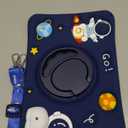 Wazzasoft for Samsung Galaxy Tab S6 Lite 10.4 Case Boys Cute Astronaut Cover Kawaii 3D Cartoon Spacemen Fun with Rotating Handle Stand + Strap Soft Silicone Funda for Samsung S6 Lite Tablet Cases