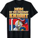 Mom of the Birthday Knight Kids Medieval Armor Family Party T-Shirt for Women, Small