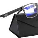 Blue Light Blocking Glasses for Men/Woman Gaming Computer Screen Glasses Metal Frame Eyeglasses, A01