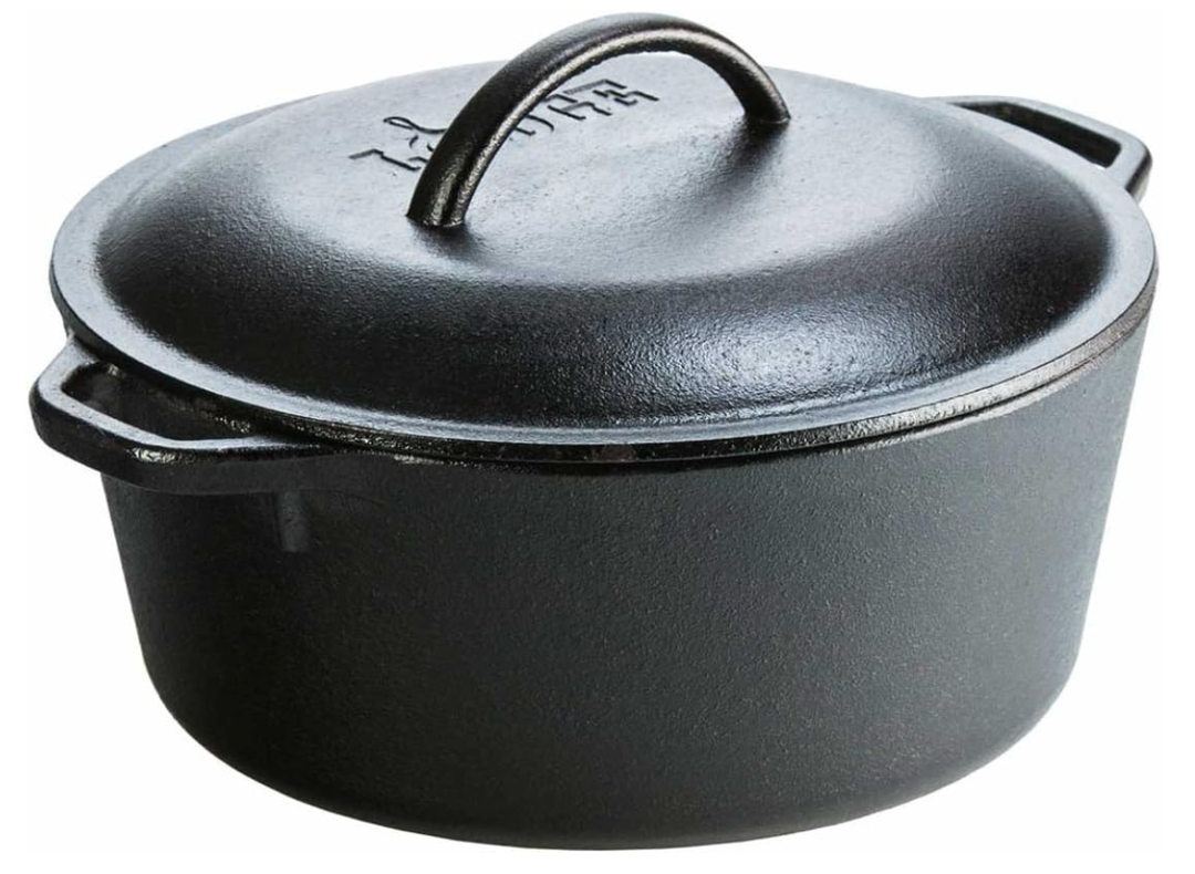 LODGE 5 QUART CAST IRON DOUBLE DUTCH OVEN