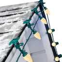 C9 LED Christmas Lights Outdoor, 66 Feet 100 LED C9 String Lights with 100 Spring Clips, Waterproof Connectable Christmas Tree Lights for Outside Roofline Patio Home Xmas Decor, Warm White 2 Pack (136 Ft)