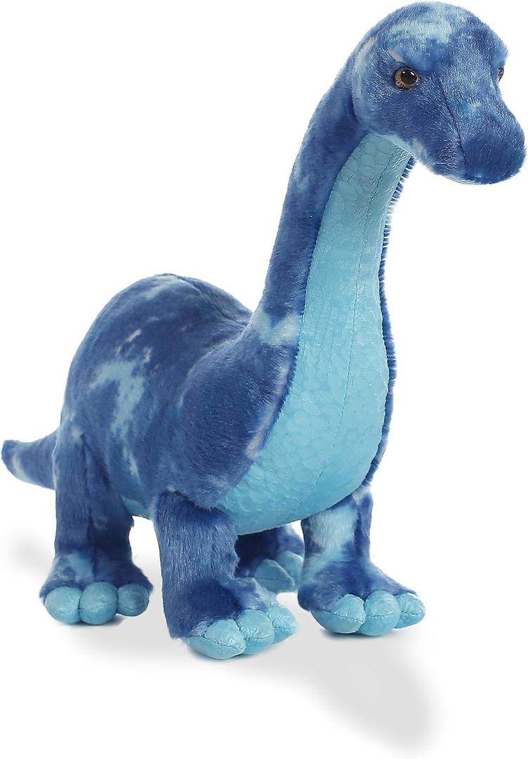 Aurora Ferocious Dinos & Dragons Brachiosaurus Stuffed Animal - Prehistoric Fun - Cuddly Companions - Blue 18.5 Inches