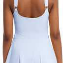 Womens Tennis Dress Built in Shorts Athletic Dress with Pockets for Golf Workout Active (M)