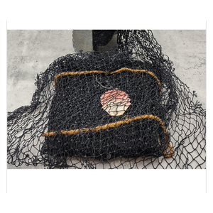 Decorative Fish Net Black Nylon Tied (1 net approx. 25×10  feet) Fishing net for ocean displays art projects crafts & nautical themed parties!