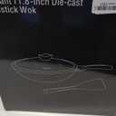 Nonstick Wok Aluminium Die-casting Chinese Wok, Scratch Resistant With Lid and Spatula, PFOA-Free, Dishwasher Safe & Induction Bottom,12 Inch,6L, Large Capacity