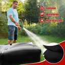 400 L/105.7 Gallon Water Storage Bladder, Foldable Portable Water Bladder Tank, Large Capacity Water Bag Container for Camping, Truck, RV, Emergency, Outdoor-Black