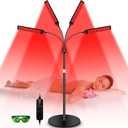 Red Light Therapy Lamp,Near Infrared Light Therapy 4 Head Devices for Body with 160 LEDs 660nm Red Light &850nm Near Infrared Light Therapy Lamp with Stand for Body Pain Relief Skin Care