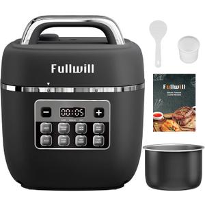 Fullwill Electric Pressure Cooker Lite, Slow Cooker, Rice, Saut, Warmer, Olla de Presion Nonstick Pot 3 Quarts