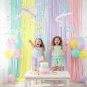 10x7ft Unicorn Backdrop Curtains -Pastel Rainbow Backdrop Photography Background for Girls Party Birthday,Baby Shower,Classroom,Mother's Day Decor-Wrinkle-Free Reusable Fabric,Easy to Hang
