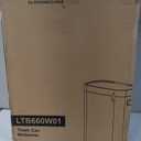 SONGMICS Kitchen Trash Can, 17.2-Gallon (65 L) Motion Sensor Garbage Can, Stainless Steel Trash Bin, Ozone Odor Control, Stay-Open, Cloud White ULTB660W01