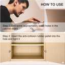 3 x uxcell 56Pcs Glass Table Top Bumpers with Stem, 5.5mm/0.22Inch Clear Rubber Bumper Grippers Anti Collision Slip Glass Table Spacers for Patio Table Cabinet Furniture (Fits 1/4Inch Hole)