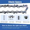 3 Pack 20 Inch Chainsaw Chain .325" Pitch .050" Gauge 78 Drive Links, Full Chisel Replacement Chainsaw Blade Fits for Remington RM4620 Husqvarna 240 445 450 Jonsered CS2255 CS2250(20"78DL.325".050")