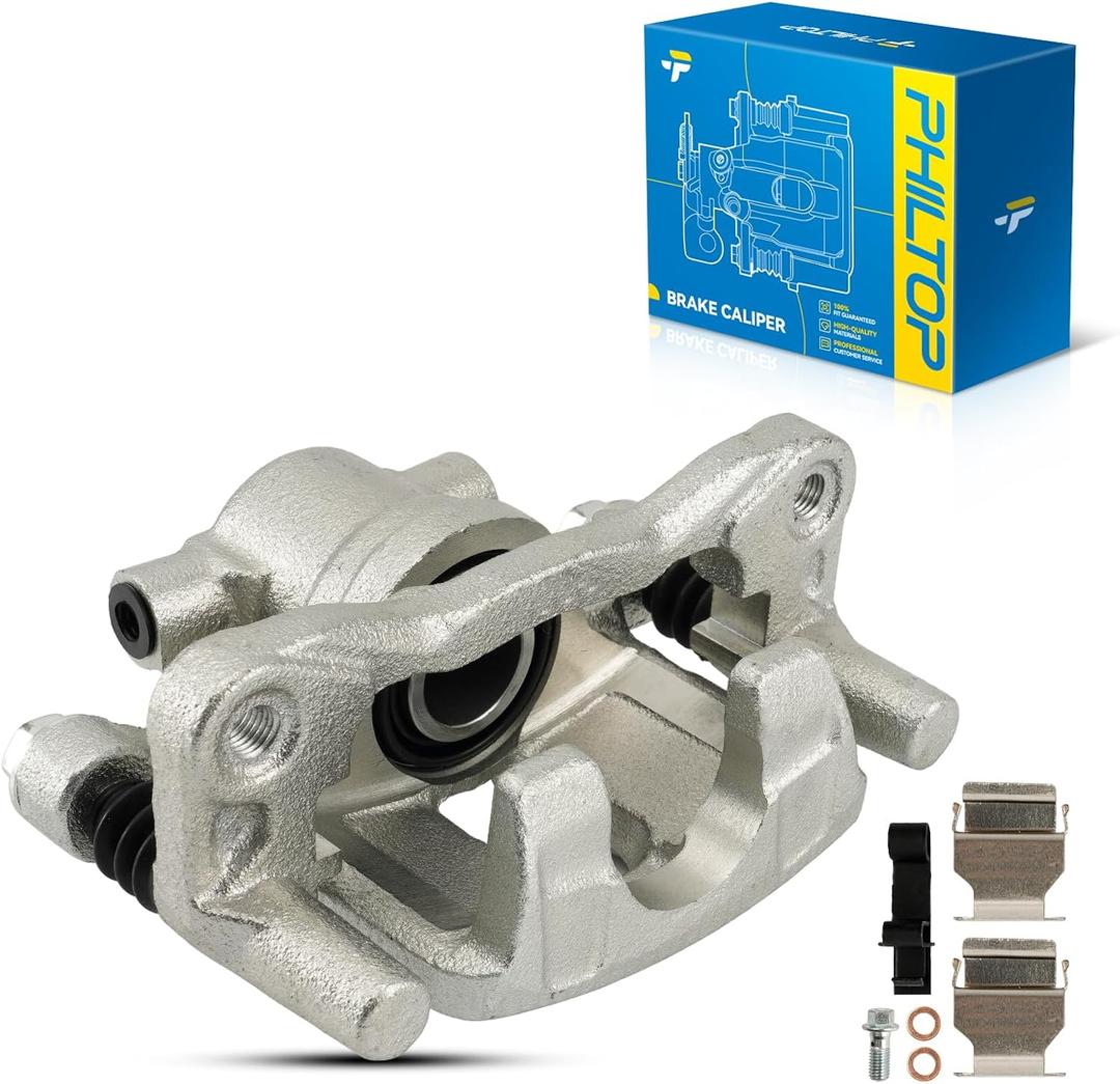 PHILTOP Rear Right Brake Caliper Fit Jeep Chrysler Dodge For 2007-2017 Patriot/Compass, 2008-2014 Avenger, 2011-2014 200, Caliber, Sebring, Lancer ES, 18B5038 Rear Right Passenger Side