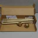 Curtain Rods 32 to 58 Inches (2.6-4.8ft), USFOOK 7/8 InchTelescoping Splicing Drapery Rods for Windows 20 to 54 Inch, Decorative Curtain Rod for Home Decor with Luxury Gold Translucent Finials