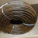 1/4" Drip Irrigation Tubing with 6" Emitter Spacing, (650 Ft Roll) Hydroponics Dripline with Built-in 0.5 GPH Dripper, Saving 80% Water, Drip Line for Garden Irrigation and Raised Beds (Brown)