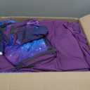 7PCS Purple Comforter Sets Queen,Girls Galaxy Comforter Queen,Girls Bed Sets Queen,Bed in a Bag with Flat Sheet and Fitted Sheet,Pillowcases,Cushion Covers for Girl,Galaxy Bedding Sets, Queen-7pcs