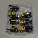 HONGTUO Alloy Mini Construction Vehicles, 8Pcs Die-cast Construction Toys Set, Excavators Mixer Truck Bulldozers Forklift Dump Truck, Pull Back Car Toys for Toddlers Kids Boys & Girls