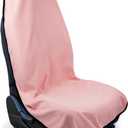 Waterproof Sweating Car Seat Cover for Post Gym Workout, Running, Swimming, Beach and Hiking, Universal Fit Non-Slip Bucket Seat Protector for Cars SUV Trucks, Machine Washable (Pink)