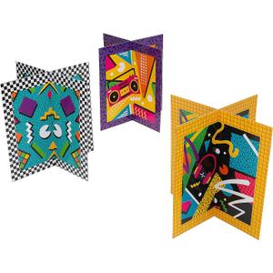 Fun Express 10" Retro Throwback Party Cardstock 3D Centerpiece Set - 3 Pieces