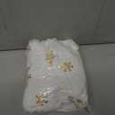 COOLWUFAN 36 Inches Faux Fur Christmas Tree Skirt for Xmas Tree Holiday Party Decoration White Plush Gold Sequin Snowflake (Gold)