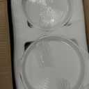 LE TAUCI Ceramic Plates and Bowls Set for 6, 18-Piece Ceramic Dinnerware Set, Farmhouse Dishes Set, Microwave & Dishwasher Safe, Stackable, 10" Dinner+8" Salad Plates+6" Bowls, White
