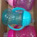 Nuby Clik-It Grip N' Sip Soft Spout No-Spill Training Sippy Cup with Handles - (3-Pack) 10 oz - 4+ Months - Aqua/Purple/Pink