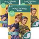 Naturally Nature Potty Training Diaper Booster Pads for Toddlers, Size 2T-5T, Super Absorbent Diaper Liners for Day and Overnight Use, Leak-Free Comfort for Light Accidents, Ultra-Soft, 96 ct.
