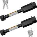 DEEAGLE Hitch Lock, 5/8” Dia Locking Hitch Pin, Fits 2” and 2.5”Receiver, Class III IV V Hitches, Anti-Theft Hitch Pin Lock with Dust, Weather Resistant Rubber Cap, 2 Pack, Black