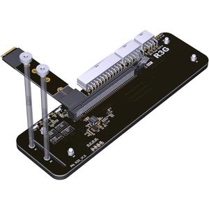 JMT M.2 M Key NVMe External Graphics Card Stand Bracket 64Gbs Full Speed with PCIe 4.0 x4 Riser Cable R43SG Upgraded for Graphics Card 1660 Above (50CM K43SG)