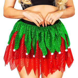 TWINKLEDE Sparkle Running Skirts Sequin Run Skirt Irregular Sparkly Runing Skirt Glitter Run Costume for Women and Girls One Size(50 Short)