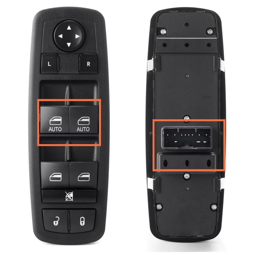 11 Pins,2 Auto Power Window Switch for 2013-2019 Dodge Journey | 2013-2014 Dodge Charger | 2012-2014 Chrysle 300,Driver Side Master Front Left Window Door Lock Control Button 68139805AA 68139805AB