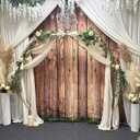 7X5FT Brown Wood Backdrop Rustic Photo Backdrop Country Wooden Background Birthday Wedding Western Party Decoration F1