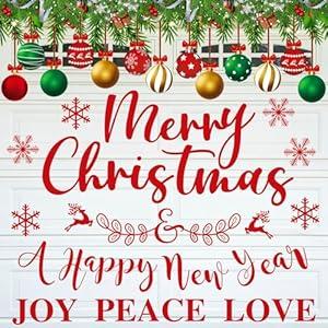 Copkim 47 Pcs Christmas Garage Door Magnets Holiday Garage Magnets Decoration Merry Christmas Garage Door Decorations for Xmas Refrigerator Fridge Kitchen Car Outdoor(Vibrant Style)