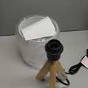 Small Beside Table Lamp, Wood Tripod Table Lamp with White Fabric Shade, Cute Boho Nightstand Minimalist Desk Lamp for Bedroom Living Room Nursery Kids Room Office Dorm, Bulb Not Included